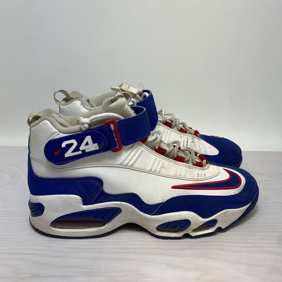 Nike Air Griffey Max 1 USA Mens Size 11 White Blue Basketball Shoes Sneakers